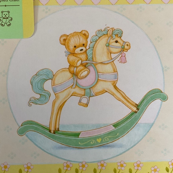 Vintage 80s Hallmark Keepsake Album adopted child baby memory book unisex - Picture 4 of 16